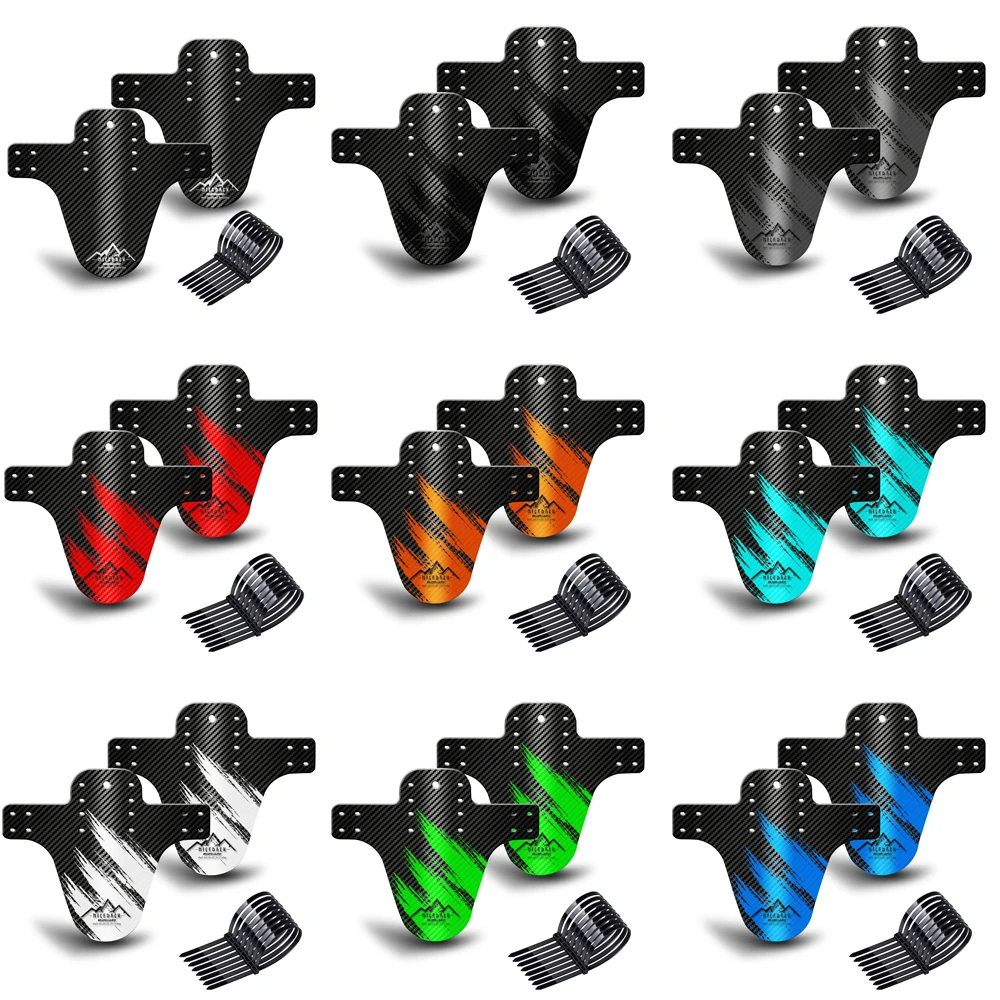Bicycle Mud MTB guard 7 Colors Bicycle Fenders Carbon Fiber Front Rear MTB Mountain Mud Bike guard Accessories bicycle fender bike chain guard