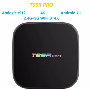

Skywoods T95R pro Amlogic s912 octa core android 7.1 2.4G+5G wifi BT4.0 android tv box