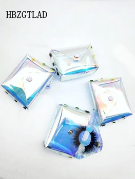 

HBZGTLAD 10/20/50/100pcs Wholesale Bulk for 25mm False Eyelashes Packaging Paper Boxes soft laser Various Color Lash Package Box