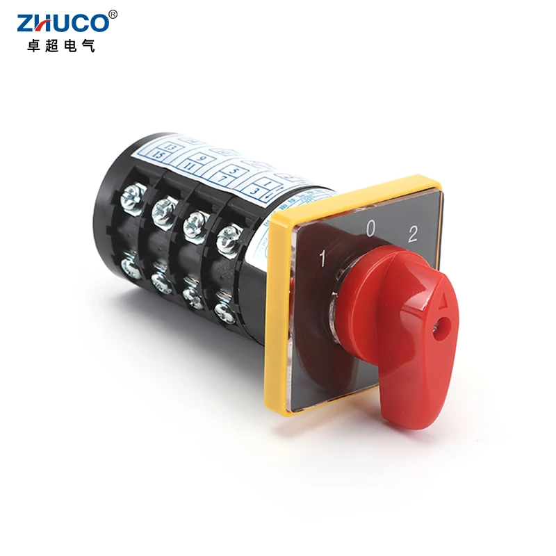 Zhuco Hz5b10 D1050.4 10a On-off-em Três Posição Quatro Pólo Prata Contato Interruptor de Comutação Universal da Combinação da Came Giratória