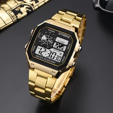 Business Men Watches Waterproof Electronic Sport Watch Digital Wristwatches Men Clock relogio PANARS Gold Reloj Hombre 2020