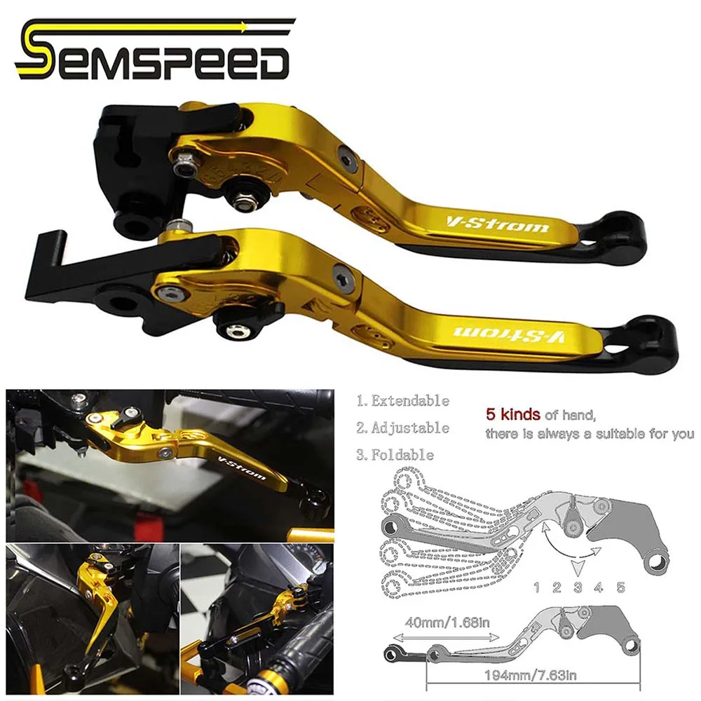 SEMSPEED для Suzuki DL650/V-STROM/XT 11-20 250 V-Strom 18-20 складной выдвижной рычаг сцепления мотоцикла