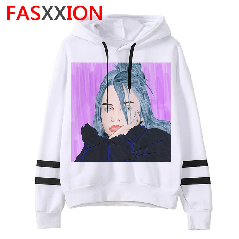 Billie Eilish толстовки для мужчин/женщин забавные хип хоп Мода kawaii Толстовка Графический harajuku 90s Tumblr с капюшоном уличная Мужская