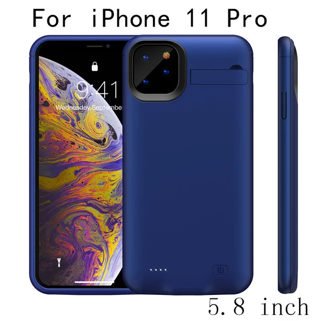 Blue for 11 Pro Для iPhone 11 Pro Аккумулятор Max чехлы для iPhone 11 Pro power Case power Bank чехол для iPhone 11 ударопрочный чехол - Цвет: Blue for 11 Pro