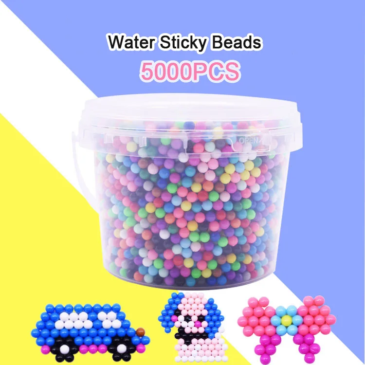 

Yantjouet water Sticky Beads Barrel 24color 5000pcs with accessary Toys for Children Education Brain Aqua Girls Boys