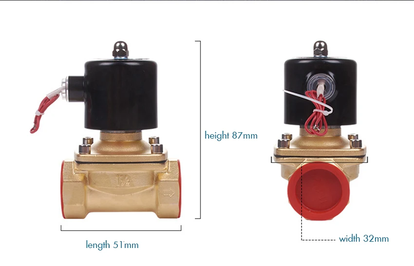 Электромагнитный клапан 3/" Нормально закрытый AC220V DC 24V 2W-040-10 2-Way Латунь Электромагнитный клапан для воды, воздуха, дизельное топливо