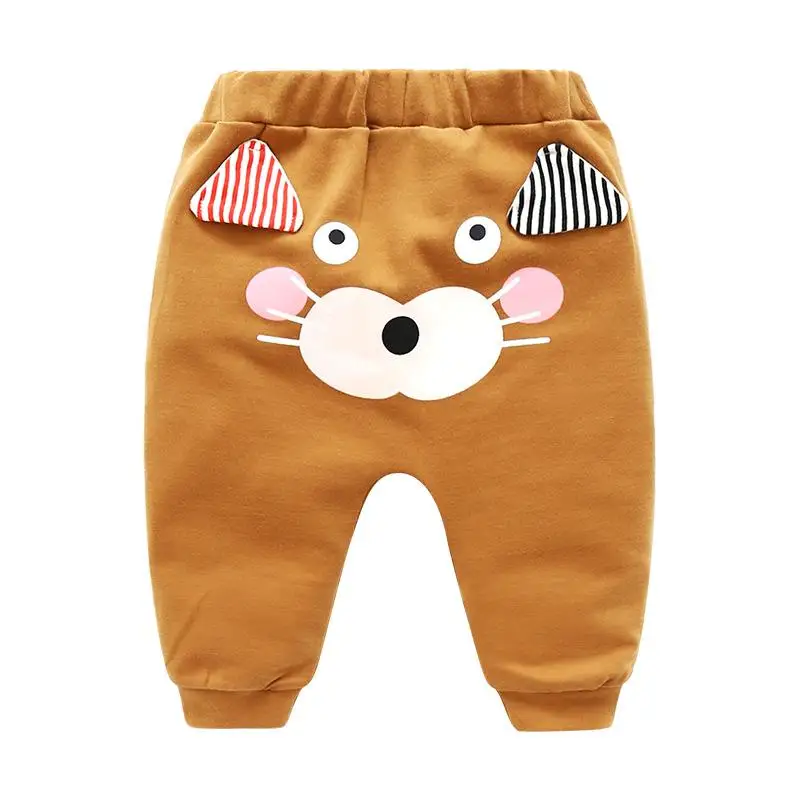Штаны для маленьких мальчиков в мультипликационном стиле мягкие джинсы для маленьких мальчиков детские брюки хлопковые детские Осенние теплые штаны - Цвет: p14