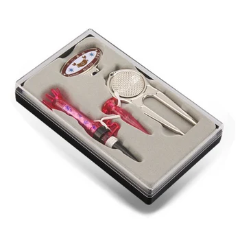 

3pcs/set Golf Gift Repair Tool Kit Magnetic Ball Marker Metal Fork Tee Golf Luxury Gifts Set Golf Accessories