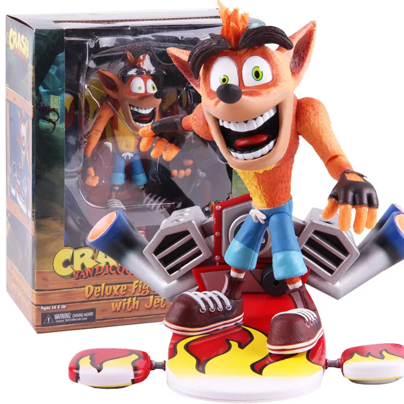 NECA Crash Bandicoot с реактивной доской Делюкс Фигурки ПВХ фигурка Коллекционная модель игрушки
