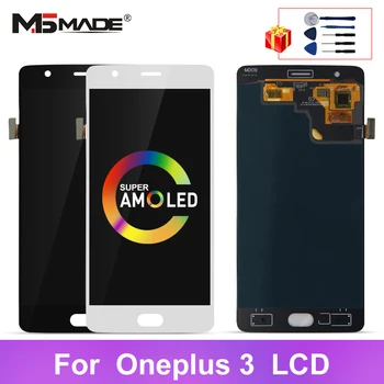 

Super AMOLED For Oneplus 3 Display 3T LCD Touch Screen with Frame Replacement For Oneplus 3 3T Display A3000 A3003 A3010 LCD