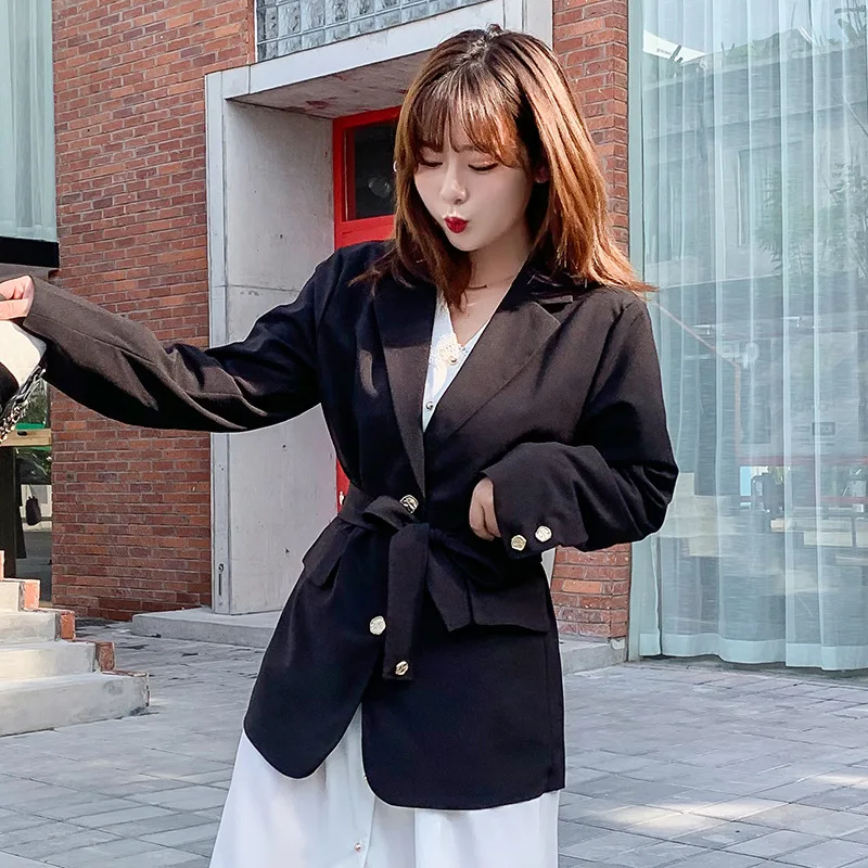 

2019 Autumn And Winter New Style Fashion Suit Jacket Women's Large GIRL'S Large Size Dress Casual Loose-Fit Classic Versatile Co