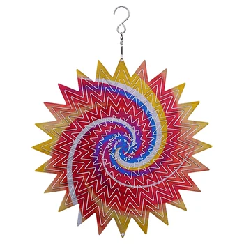 

Outdoor Wind Spinner Metal 3D Hanging Garden Decoration 12Inch with Hanging Hook for Patio
