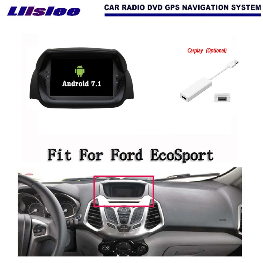Liislee Android 7 1 2G RAM для Ford EcoSport 2013 ~ 2016 автомобильный Радио Аудио Видео Мультимедиа DVD