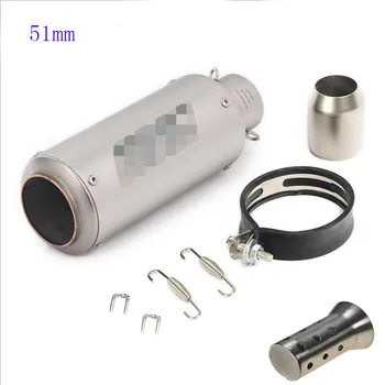 

51mm Universal Motorcycle Exhaust Muffler Pipe Scooter Dirt Pit Bike Tube Moveable DB Killer R1 Msx125 mt09 mt10 ER6N 250 cc ATV