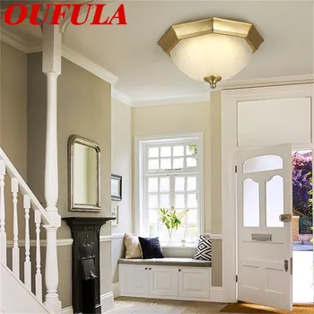 

OUTELA Copper Ceiling Lights Modern LED Decorative For Home Living Room Dining Room Bedroom