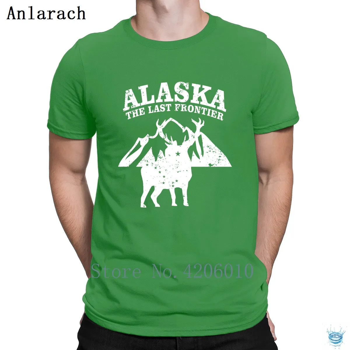 Футболка Alaska The Last Frontier, Аутентичная, в стиле хип-хоп, в винтажном стиле, хлопок, футболка для мужчин, семейный летний стиль, на заказ, сумасшедшая