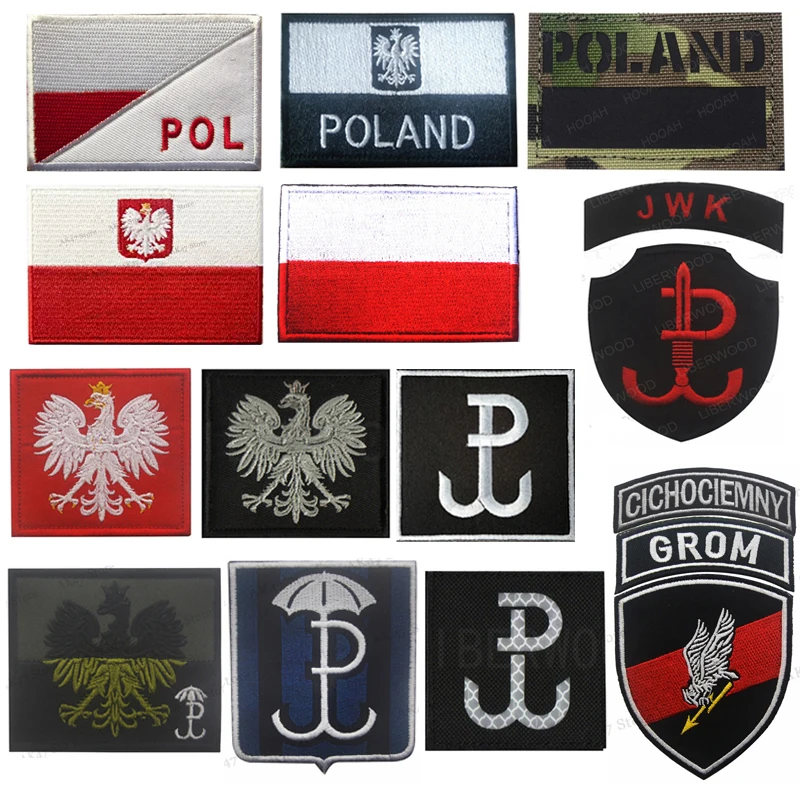 Polish ARMY FLAG POLAND  patch color 50x35 