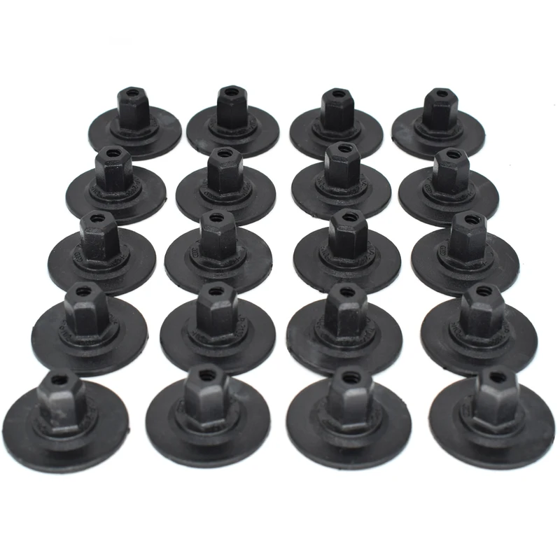 20x Car Body Undertray Guard Cover Screw Seat Nut Cap For Audi VW Screw Holder Heat Insulation Cushion Fastener Rivet Retainer