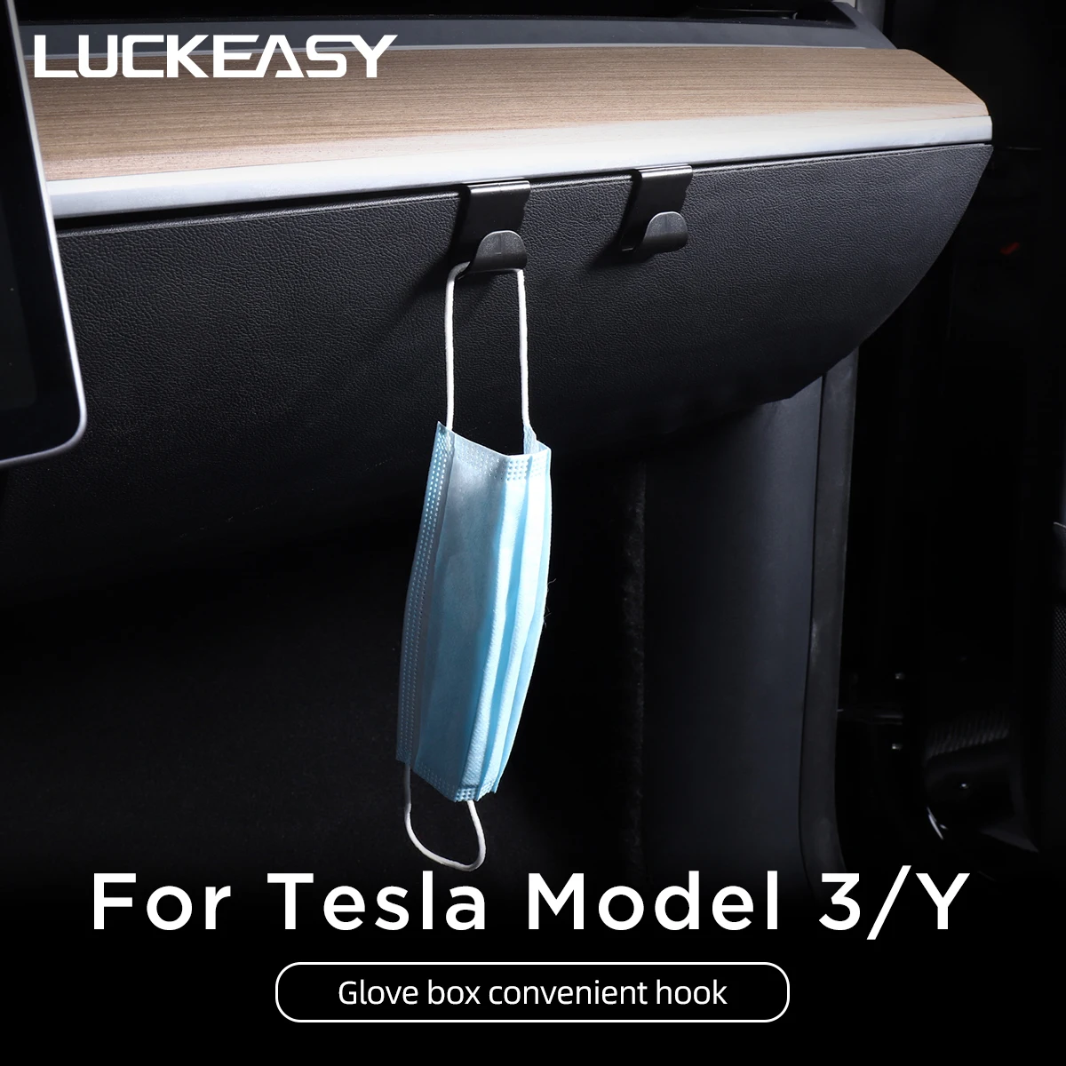 

LUCKEASY для Tesla Model 3, модель Y, модификация интерьера, функциональные аксессуары, модель 3 2017-2022, автомобильный ящик для перчаток, Удобный крючок