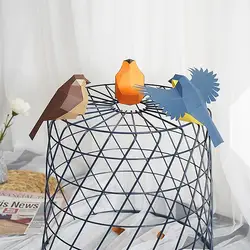 3 шт. бумага для птиц 3D DIY материал ручной креативный декор для домашнего стола реквизит #1154 ручная работа милые геометрические бумажные