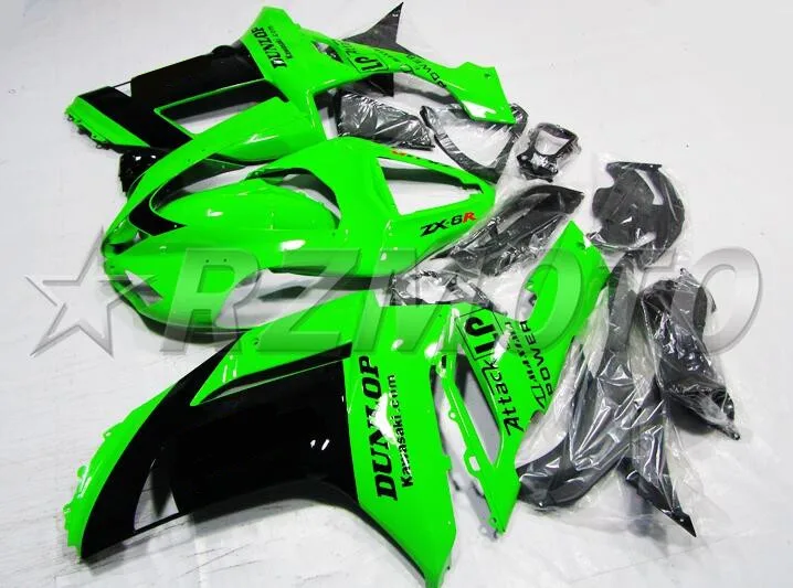 Качество OEM Новое ABS Обтекатели комплект подходит для kawasaki Ninja ZX6R 636 2007 2008 07 08 6R nice кузов на заказ черный зеленый хороший