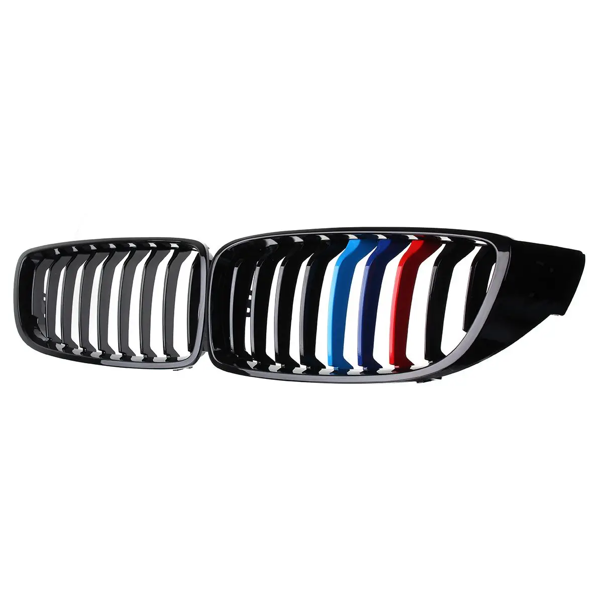 

Hot Sale 2Pcs Gloss Black M-Color Front Kidney Grilles Grills 9 Bars For BMW 4 Series F32 F33 F36 F82