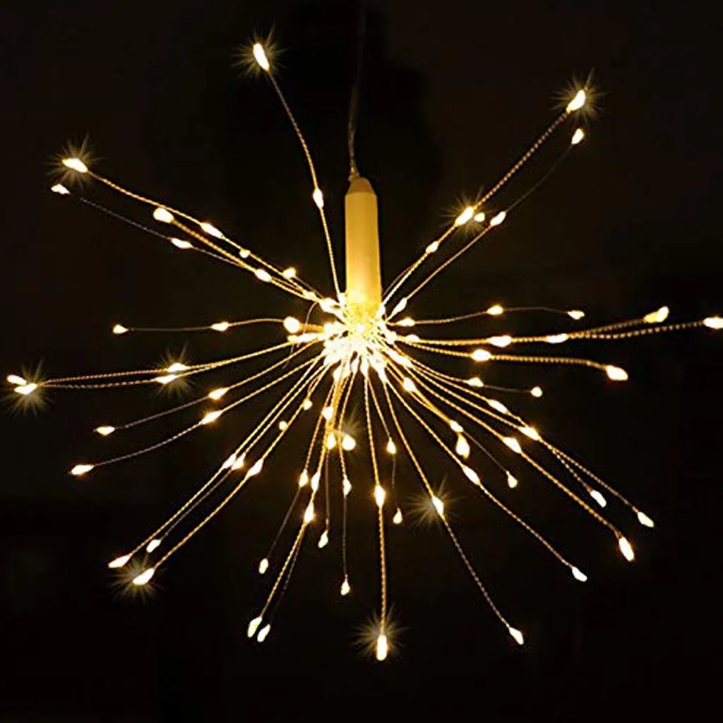 Праздничный подвесной светильник в виде звездочки s 180 светодиодов DIY фейерверк медная гирлянда Рождественский светильник уличный мерцающий светильник