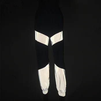 

2019 Reflective Patchwork Cargo Pants Causal Joggers Women Winter Streetwear Outfits Harem Pants Trousers Loose Sweatpants