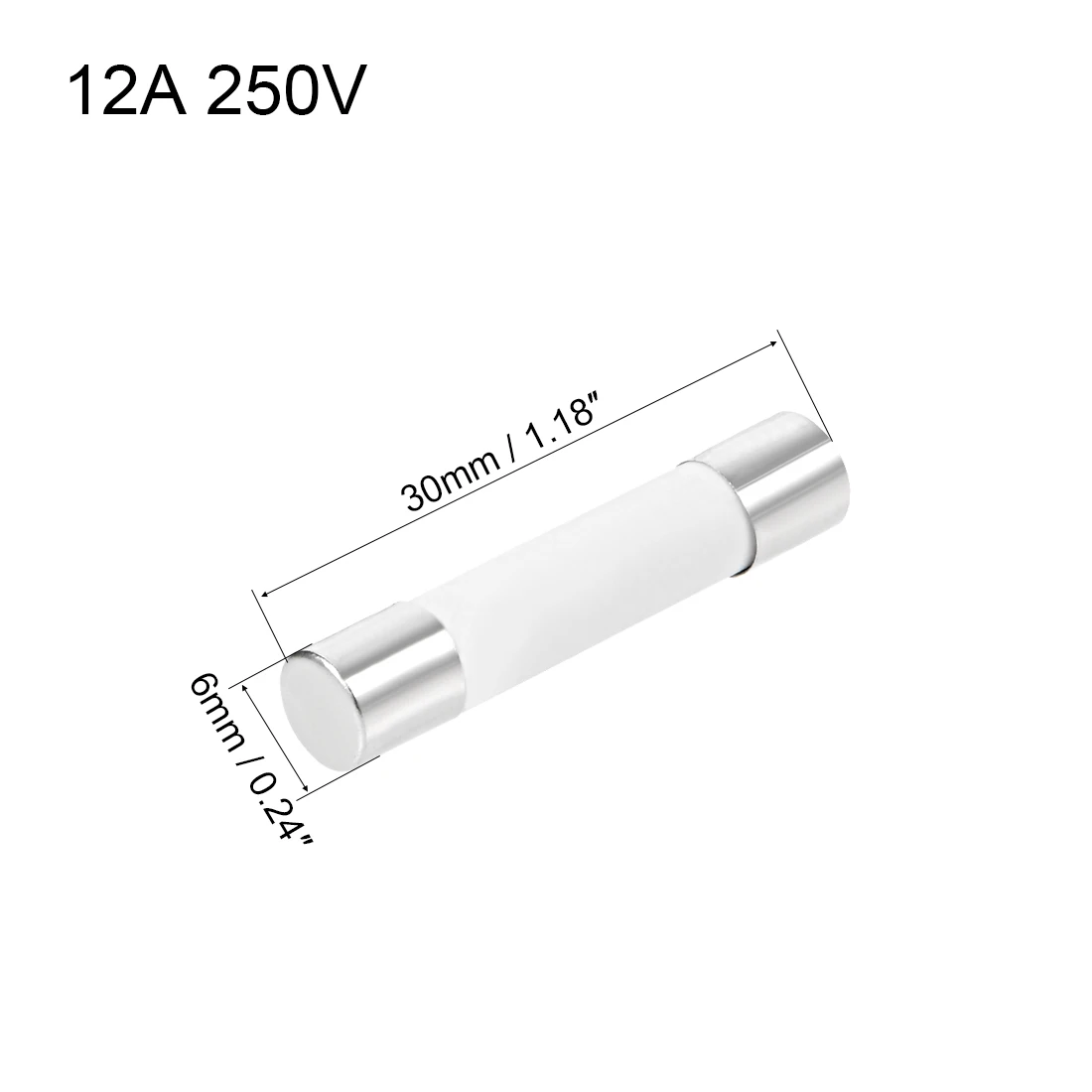 Uxcell автомобильный Картридж Предохранители 250 в 6x30 мм керамический Быстрый Удар Замена для автомобильного усилителя энергосберегающая лампа балласт