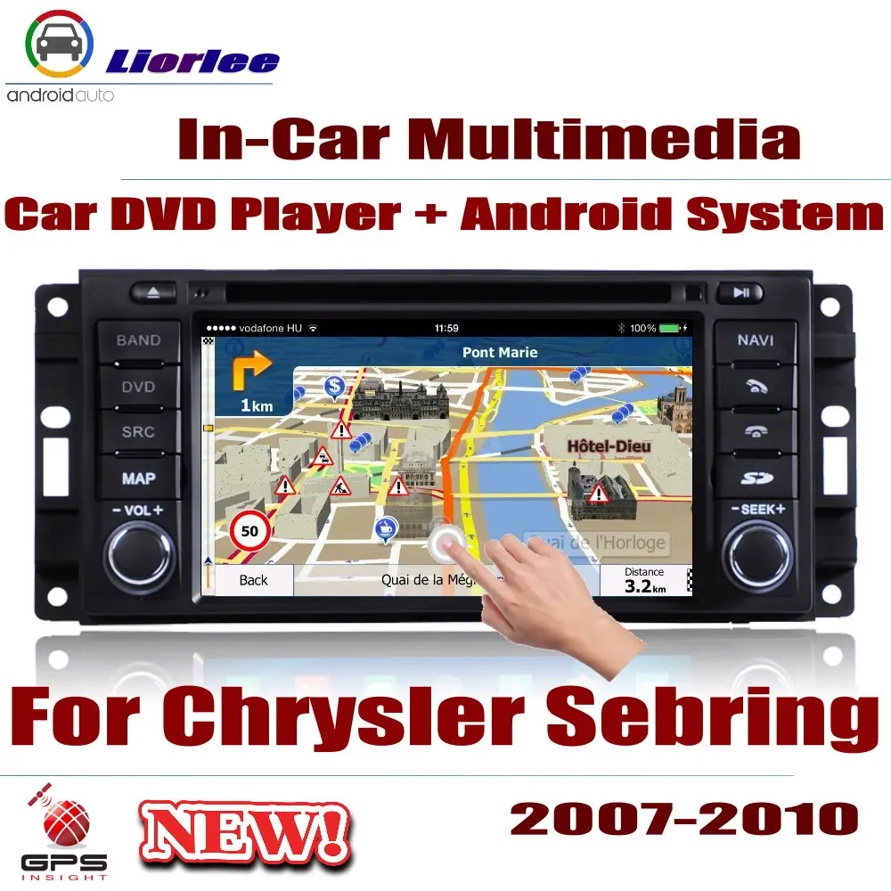 Автомагнитола DVD GPS плеер навигация для Chrysler Sebring 2007 2010 Android Wi Fi HD дисплей система