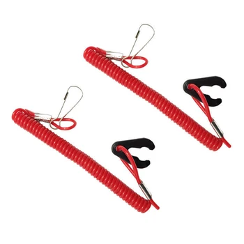 

2pcs Engine Switch Lanyard Outboard Motor Kill Stop Safety 160cm Plastic