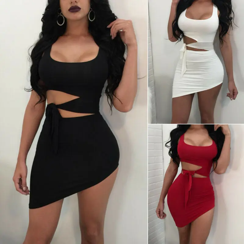 UK Sexy Women Lady Bandage Bodycon Evening Party Cocktail Club Short Mini Dress |