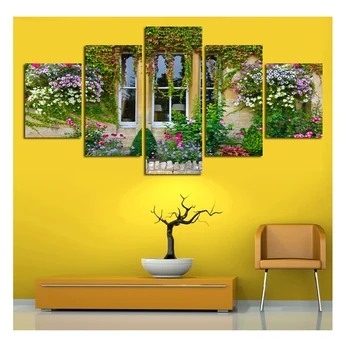 

5 PCS Full Diamond Embroidery window flowers Diy Diamond Paintings Full Square Mosaic wall art Modular pictures stickers decor