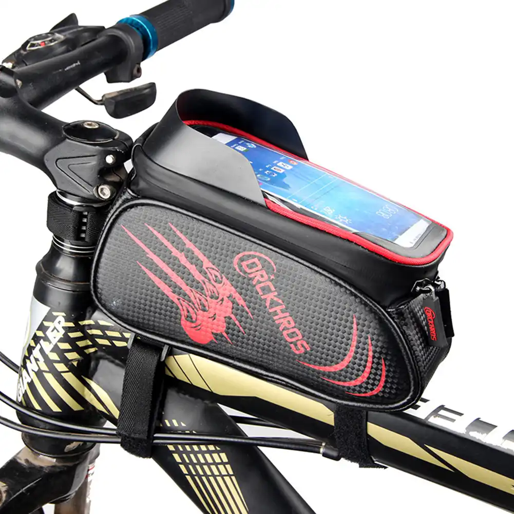 MTB Bicycle Front Tube Bag Pouch Waterproof Bike Frame Saddle Phone Holder Case