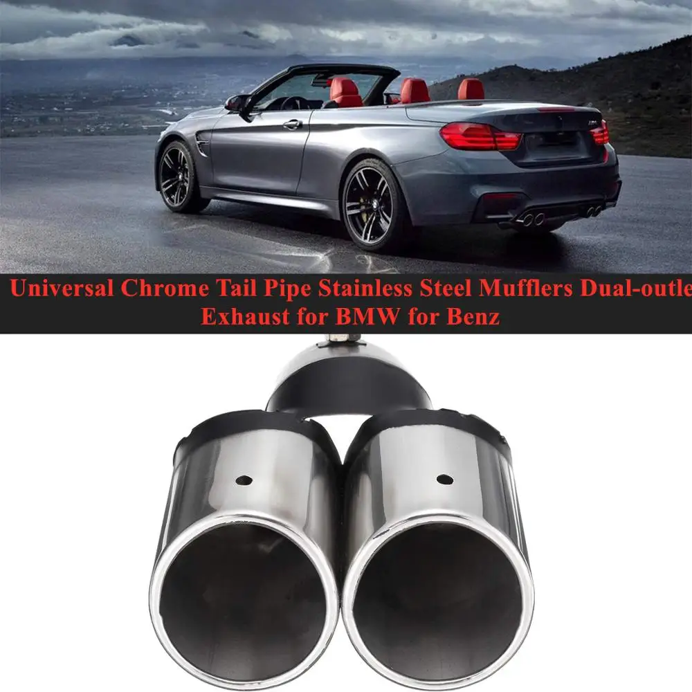 Universal Mufflers Pipe Tail Car Decoration Chrome Tail Pipe Stainless