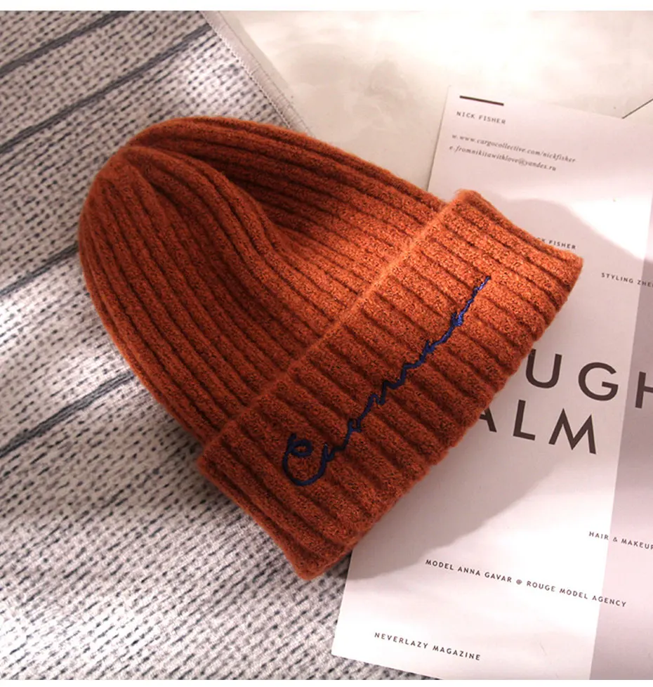 Unisex Winter Ribbed Knitted Cuffed Short Melon Cap Solid Color Skullcap Baggy Retro Ski Fisherman Docker Beanie Hat Slouchy
