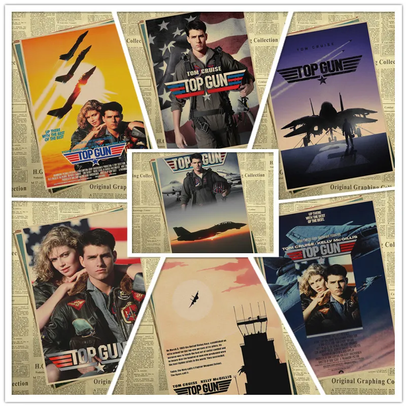 Винтажные постеры Top Gun для дома бара гостиной Декор крафт бумага высокое