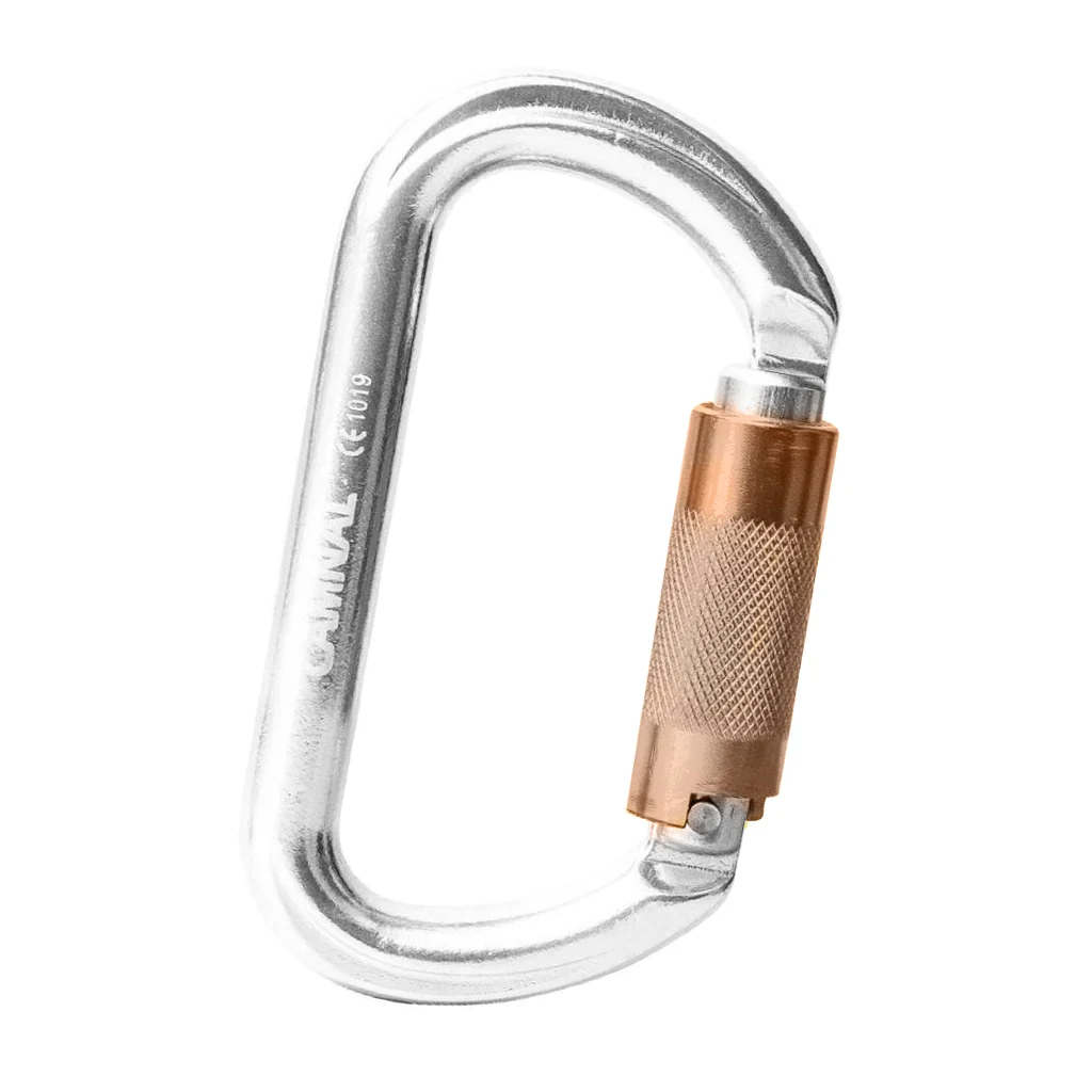 25KN Twist Gate Auto Locking O shape Carabiner Hook Clip For Climbing Mountaineering Caving Exploring Rappelling