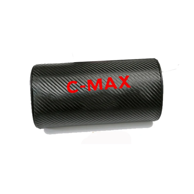 Углеродное волокно текстура из искусственной кожи авто подушка безопасности авто сиденье голова шеи Отдых подушка подголовника для Ford Cmax C-max - Цвет: 1pcred