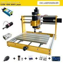 Newly Upgraded 3018 Plus Laser Engraving Machine CNC 3-axis Laser Engraving Machine 300W Or 500W Spindle Power Full Metal Frame