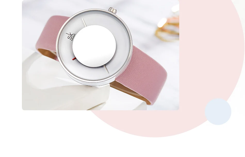 Shengke креативные женские часы кожа леди творческое зеркало стекло наручные часы 2019 SK Роскошные Кварцевые часы для женщин часы подарок