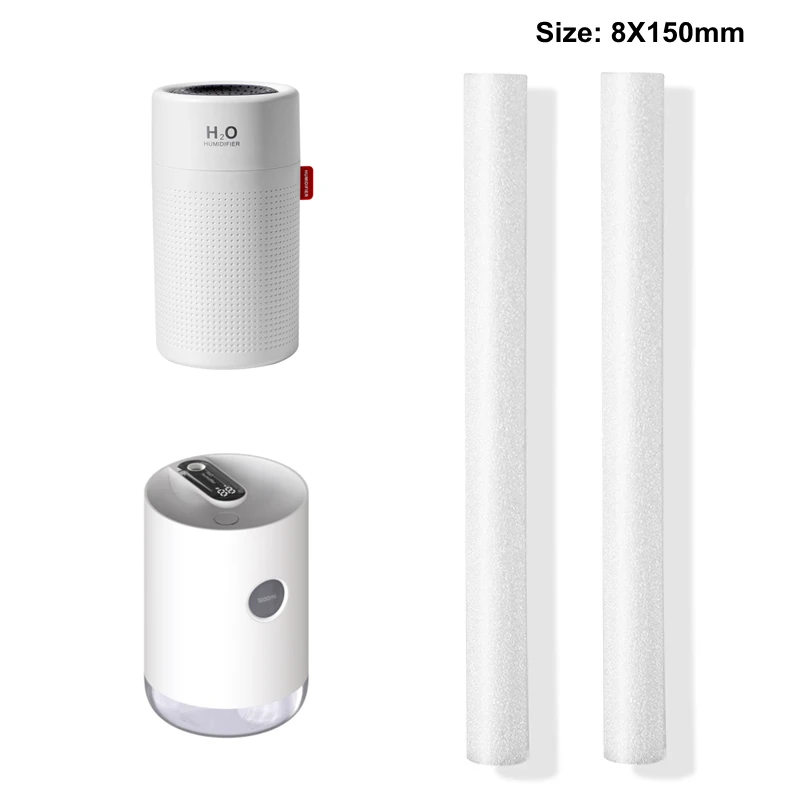 Humidifier Cotton Rod 10 Pieces 8*150mm Filters for USB Air Ultrasonic Humidifier Aroma Diffuser Replace Parts Can Be Cut