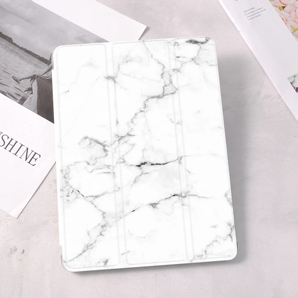 Чехол для iPad 10 9 дюйма мраморный чехол с держателем ручки ipad Air 4 2020 5 5th 6th 2 Pro 12 Mini 2018