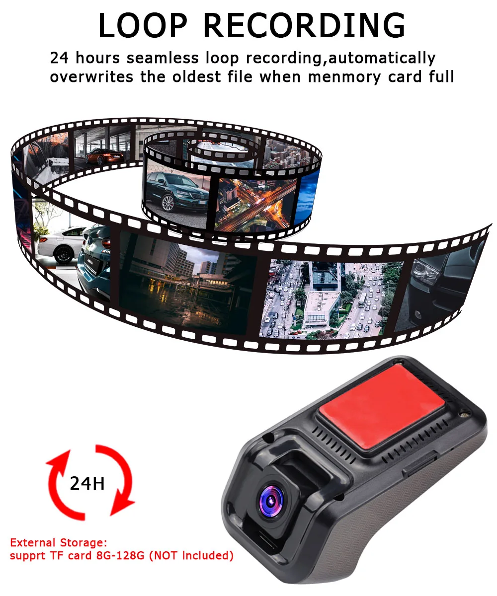WIFI Wireless Car DVR Dash Cam Voice Control 1080P WiFi ADAS HD Night Vision Vehicle Driving Recorder Dashcam Registrar Camera