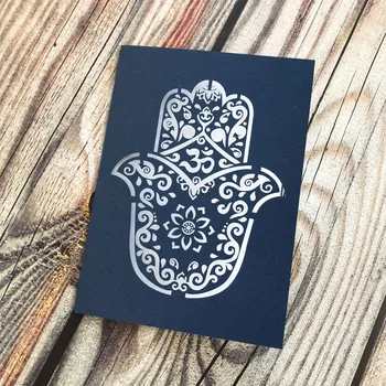

10Pcs Hollow Laser Cut Navy Blue Wedding Party Invitations Cards Elegant Party Wedding Birthday Greeting Supplies Congratulation
