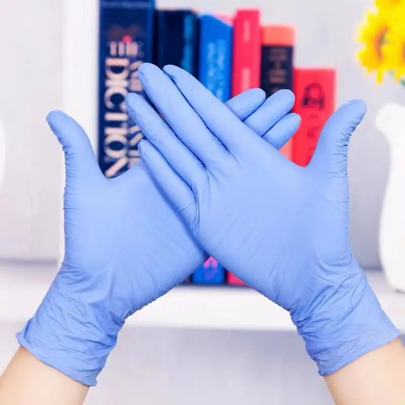 

50pcs wear-resistant and durable nitrile disposable gloves rubber latex food medical household anti-static cleaning gloves