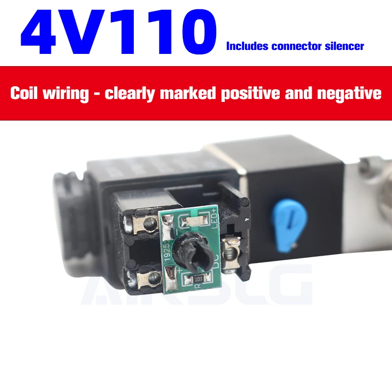 4V210 08 2 Позиция 5 трехходовых электромагнитных клапана 12V 24V 110V 220V одновитковая