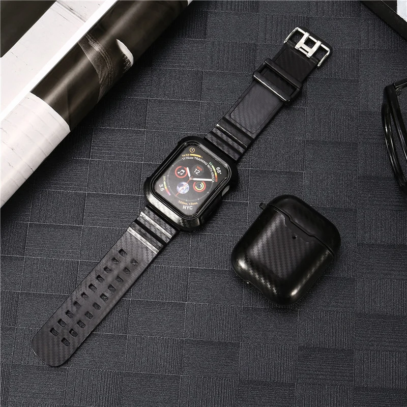 Wireless Charging Receiver Case for AirPods Carbon Fiber Soft Silicone TPU Support Wireless Charging Cover for AppleAirpods Case