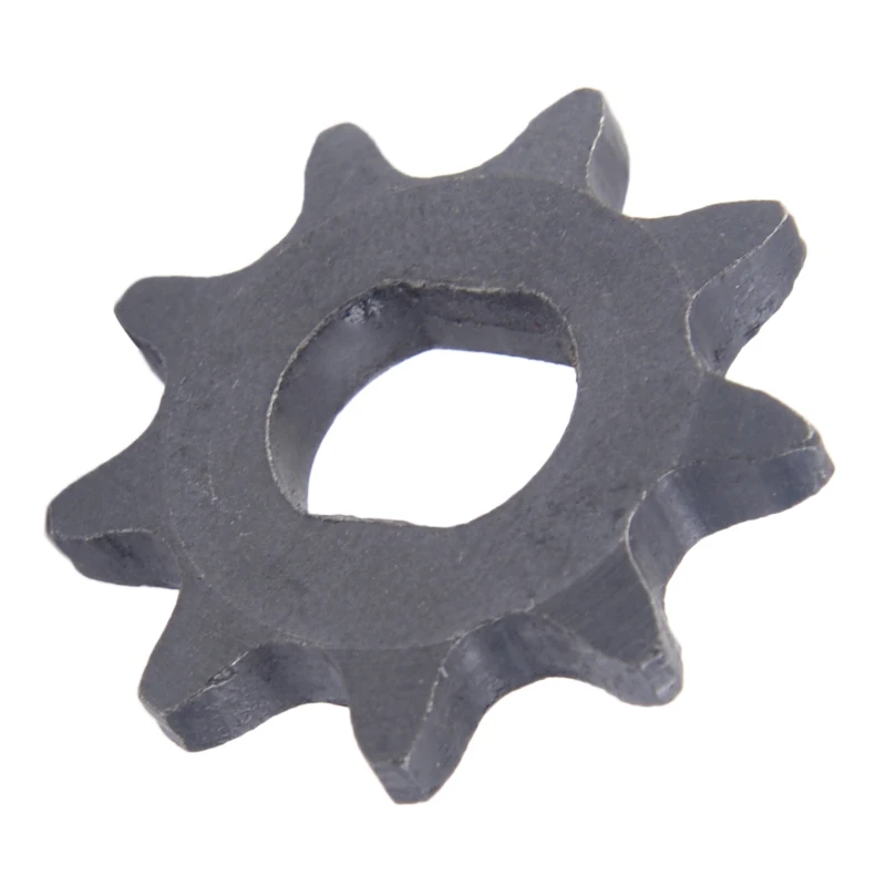 DWCX Hardened steel Durable Electric Scooter 9 Tooth 6mm Pitch Chain Sprocket Black Fit for Oval 8mm Shaft Motor Spindle