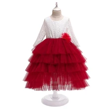 Детское платье-пачка принцессы для девочек; кружевные платья для дня рождения; детское платье на Рождество и свадьбу; Vestidos; Одежда для девочек